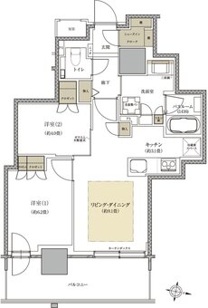 ザ・札幌タワーズ　ウエストタワー／イーストタワー 間取り EG TYPE（EAST TOWER）