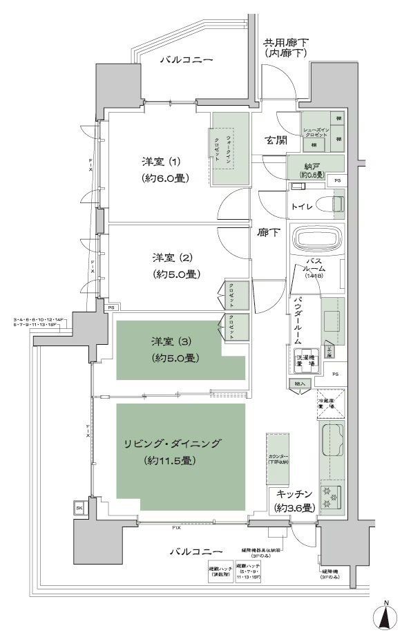 シティハウス湯島ステーションコート 間取り A_標準 type