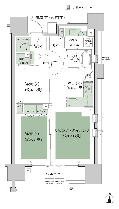 シティハウス湯島ステーションコート 間取り D_標準 type