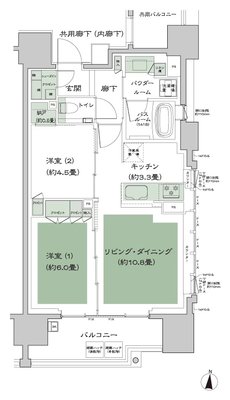 シティハウス湯島ステーションコート 間取り E_標準 type