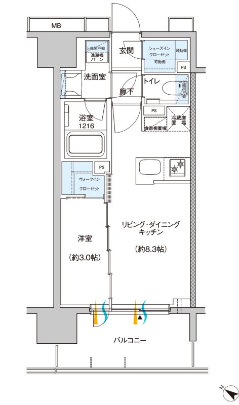 プレシスヴィアラ南与野 間取り Cタイプ