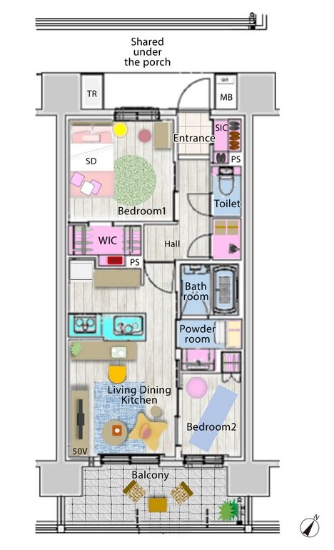 ウィザースレジデンス盛岡惣門テラス 間取り C type