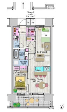 ウィザースレジデンス盛岡惣門テラス 間取り D type