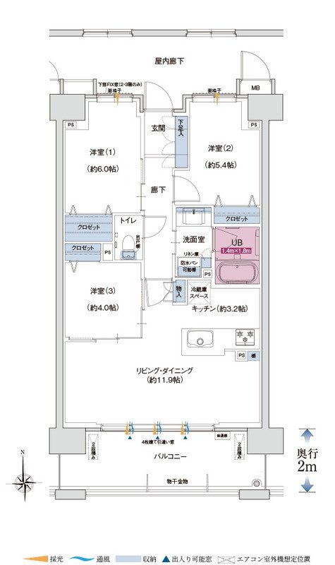 ポレスター鶴岡駅前プレミア 間取り Dタイプ