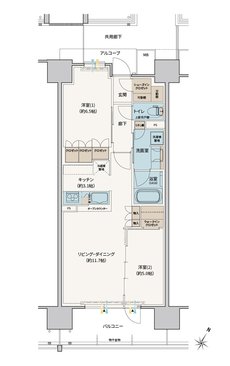 シエリアシティ星田駅前 間取り EB type