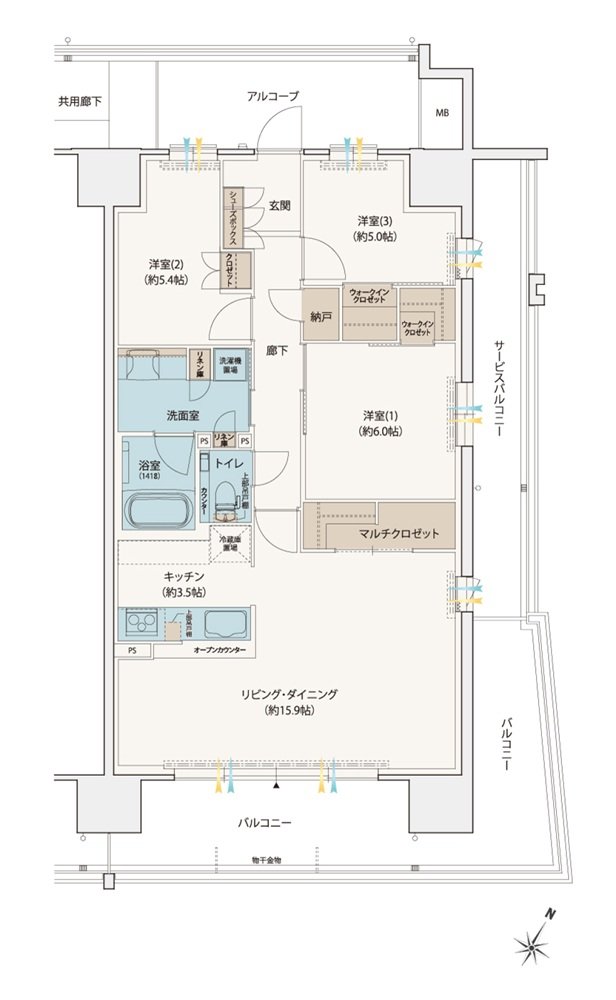 シエリアシティ星田駅前 間取り EK type