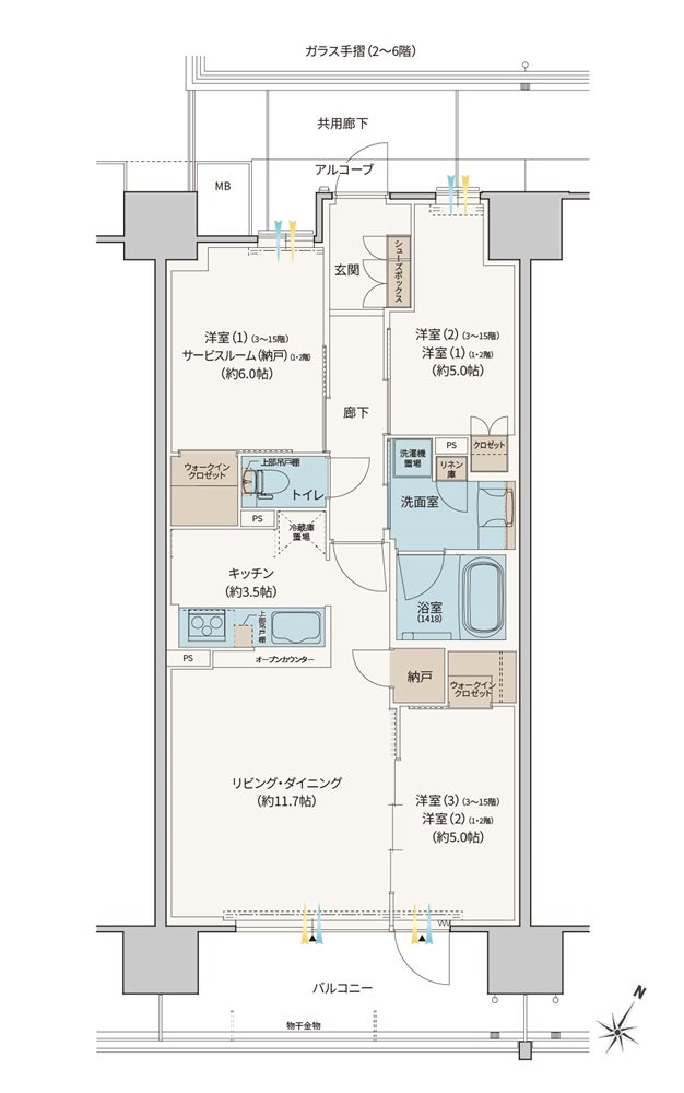 シエリアシティ星田駅前 間取り EC type