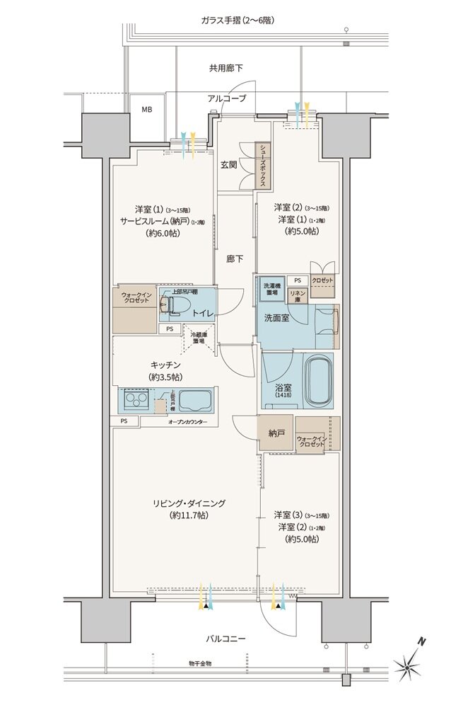 シエリアシティ星田駅前 間取り EC type