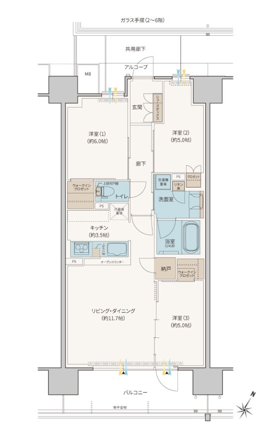 シエリアシティ星田駅前 間取り EC type