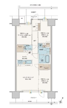 シエリアシティ星田駅前 間取り EC type
