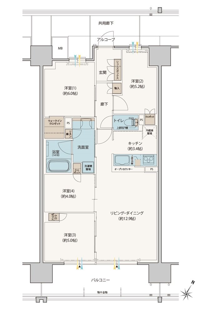 シエリアシティ星田駅前 間取り EE type