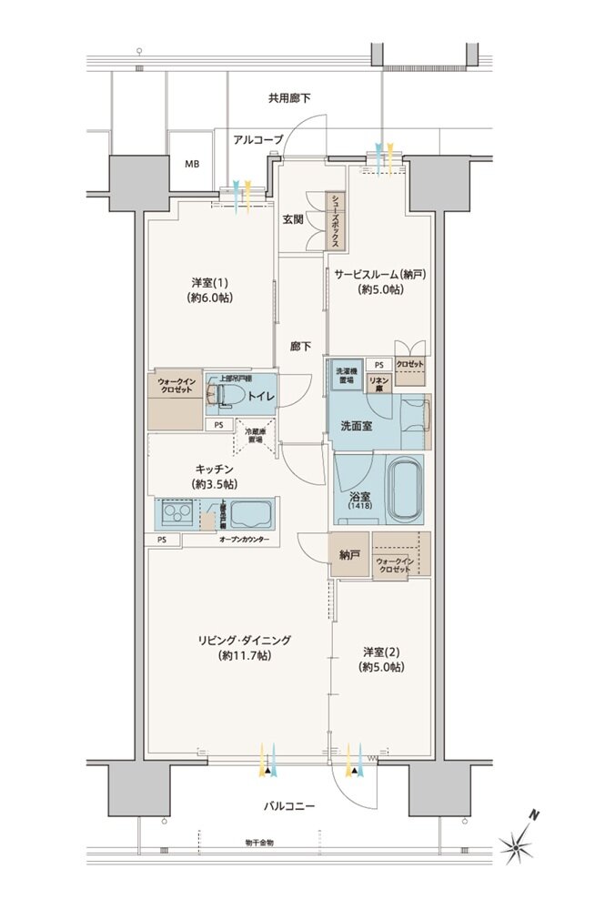 シエリアシティ星田駅前 間取り EG type