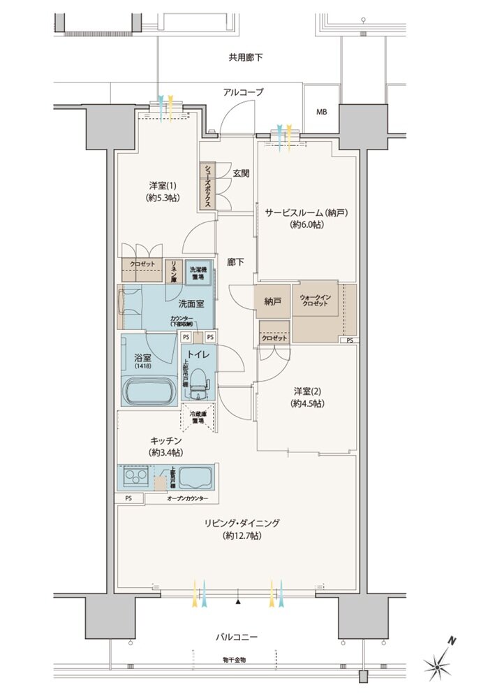 シエリアシティ星田駅前 間取り EH type