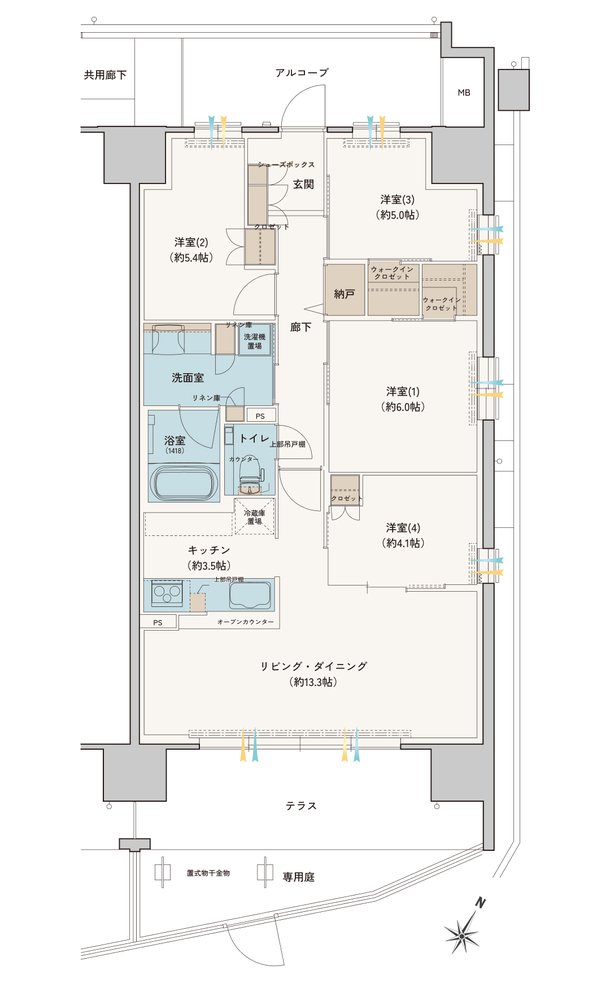 シエリアシティ星田駅前 間取り EKg type