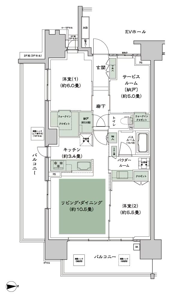 シティハウス新森 間取り A−標準 type