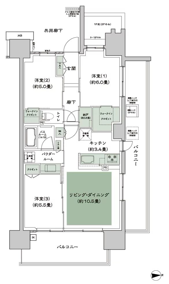 シティハウス新森 間取り C-標準 type