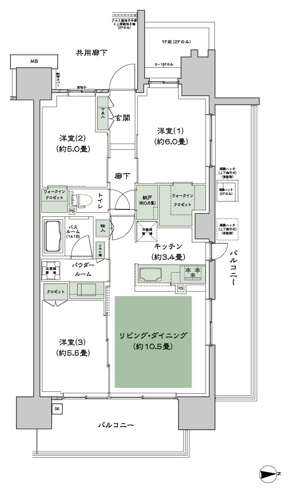 シティハウス新森 間取り C-標準 type