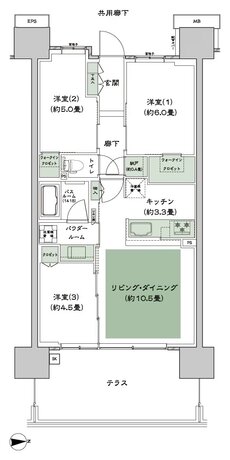 シティハウス新森 間取り B5t-標準 type