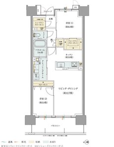 ザ サンズ熊本城公園 間取り Fタイプ