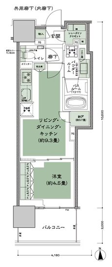 グランドシティタワー月島 間取り S-35D-標準 type