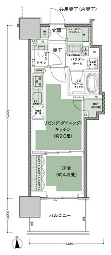 グランドシティタワー月島 間取り S-35C 標準 type