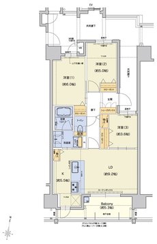 エイリックスタイル那珂川 間取り Bタイプ