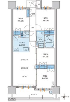 MJR大分サーパスコート 間取り N type