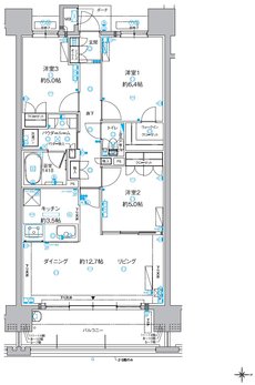 MJR大分サーパスコート 間取り P type