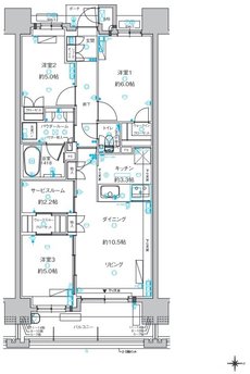 MJR大分サーパスコート 間取り M type