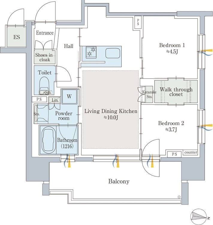 クリオ札幌グランクラス 間取り Fタイプ