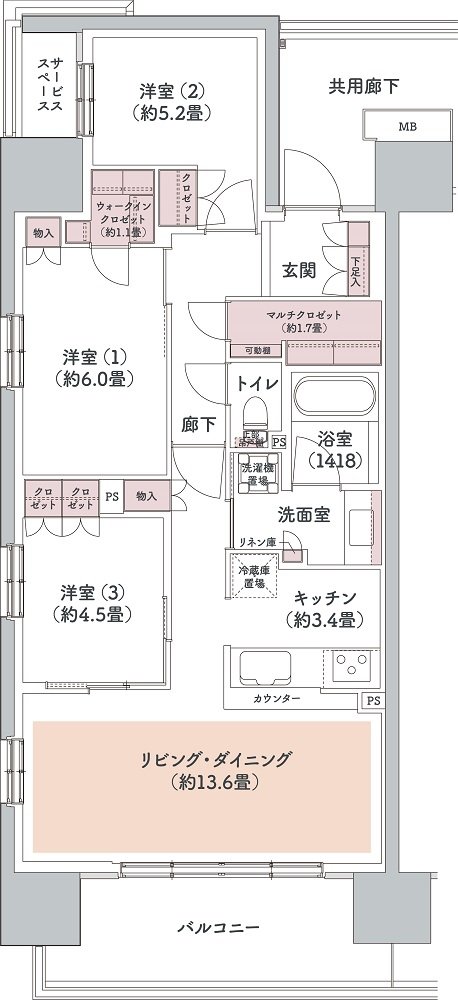 ウエリス八千代村上 間取り Ba1 type（先着順）