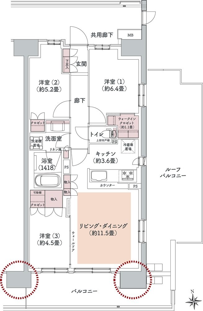 ウエリス八千代村上 間取り Fg2r type（第3期）