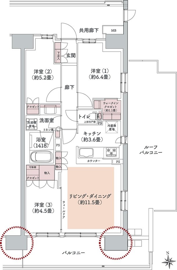 ウエリス八千代村上 間取り Fg2r type（第3期）