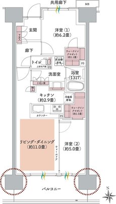 ウエリス八千代村上 間取り Fd1 type