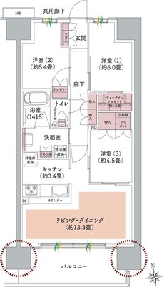 ウエリス八千代村上 間取り Ee1 type