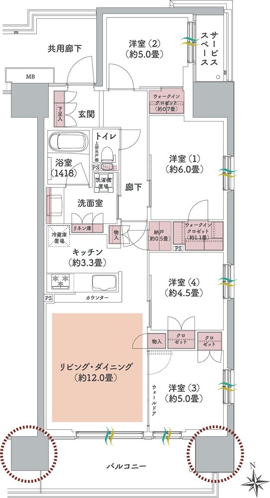 ウエリス八千代村上 間取り Ff1 type