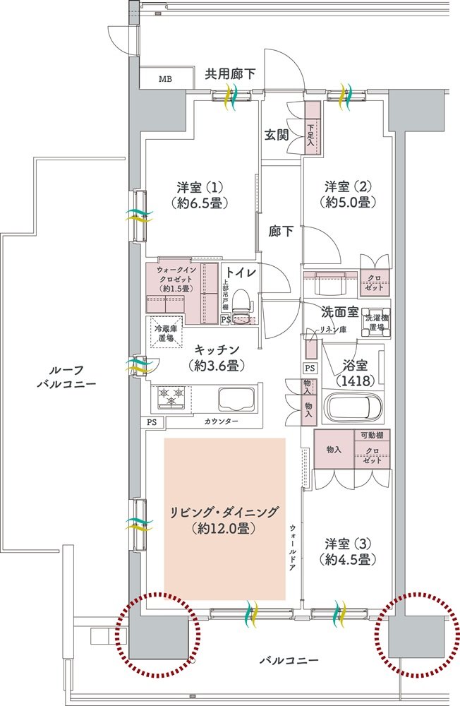 ウエリス八千代村上 間取り Ef1r type（先着順）