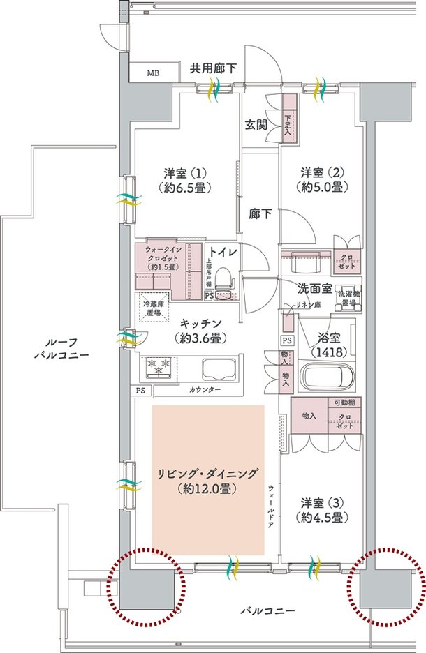 ウエリス八千代村上 間取り Ef1r type（先着順）
