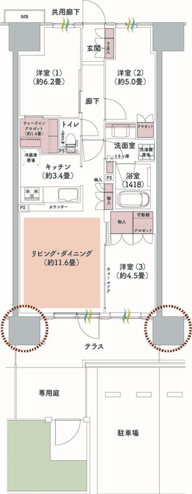 ウエリス八千代村上 間取り Eb3gp type（先着順）