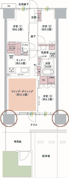 ウエリス八千代村上 間取り Eb3gp type(先着順)
