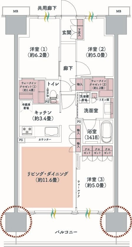 ウエリス八千代村上 間取り Ed2 type（先着順）