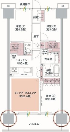 ウエリス八千代村上 間取り Ed2 type（先着順）