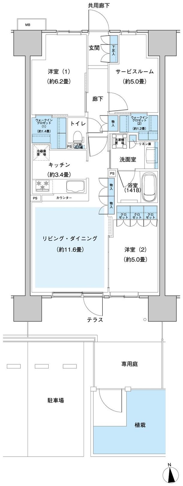 ウエリス八千代村上 間取り Ed3gp type
