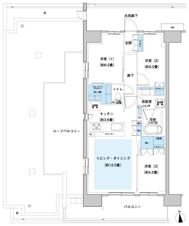 ウエリス八千代村上 間取り Ef2r type