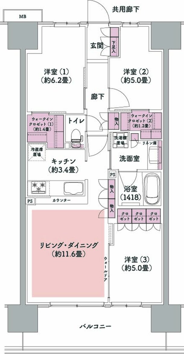 ウエリス八千代村上 間取り Fc3 type
