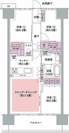 ウエリス八千代村上 間取り Fc3 type