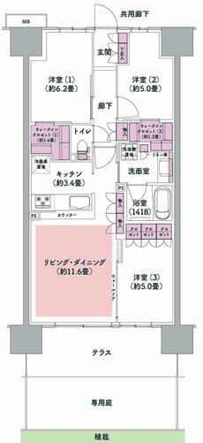 ウエリス八千代村上 間取り Fc3g type