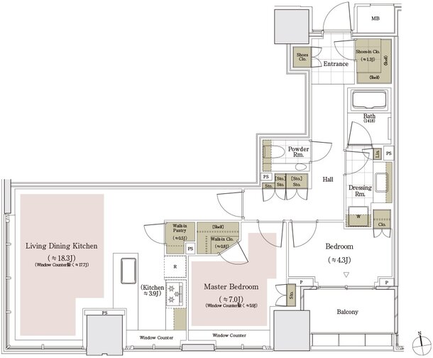 パークコート　ザ・三番町ハウス 間取り 76Aタイプ
