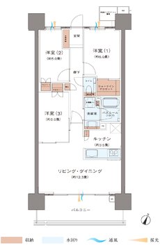 ライオンズ東翠町 間取り B type