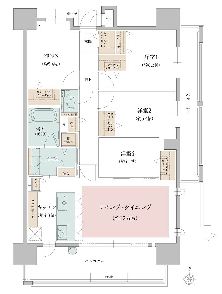 フリーディアシティ二日市 間取り C type select1